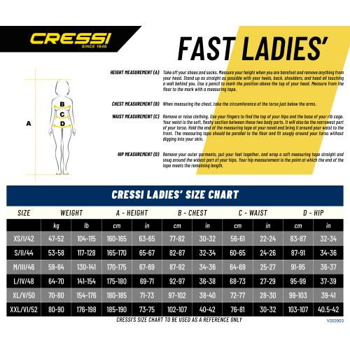 Cressi Fast 7mm Ladies Wetsuit