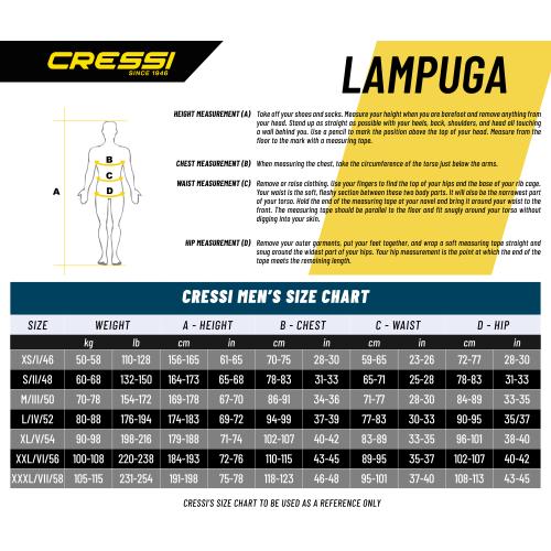 Cressi Lampuga 2 Piece 3mm Men's Freediving Wetsuit