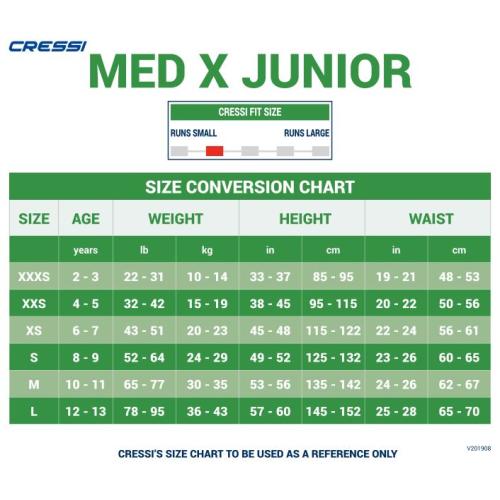 Cressi Med X 2.5mm Junior Shorty Wetsuit