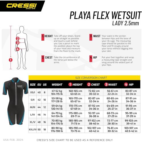 Cressi Playa Flex 3mm Ladies Shorty Wetsuit