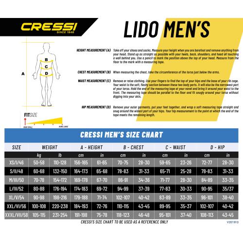 Cressi Lido Short 2mm Men's Shorty Wetsuit