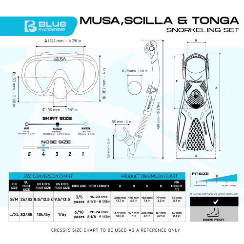 Cressi Musa Explorer Snorkel Set