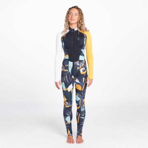 WOMENS FIN STINGER SUIT MIDNIGHT PATTERN L