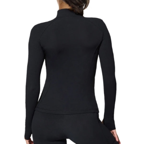 SpaceFish Army - WOMENS ZIP RASH GUARDS NIGHT DIVE BLACK
