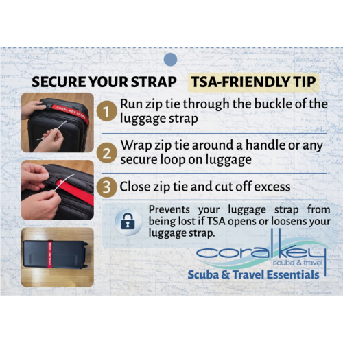 Luggage Strap - Embroidered - Red