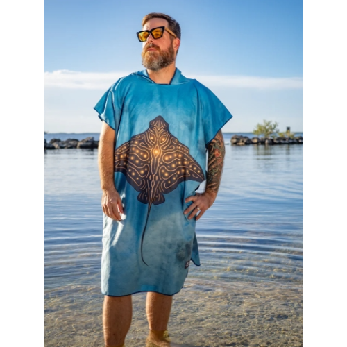 Towel Poncho - Hihimanu - Ornate Eagleray