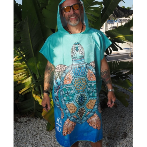 Towel Poncho - Honu - Green Sea Turtle