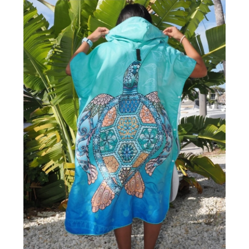 Towel Poncho - Honu - Green Sea Turtle