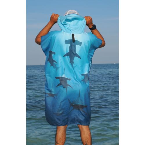 Towel Poncho - Galapagos Hammerheads