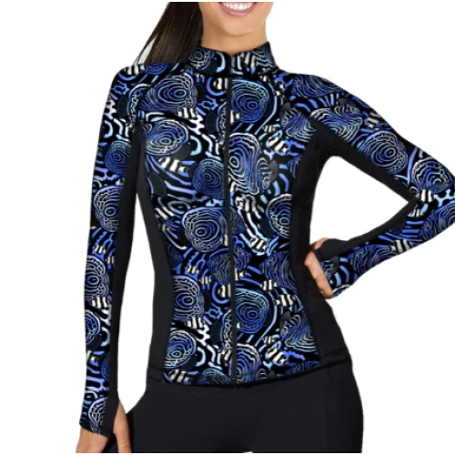 SpaceFish Army - Angel Hypnosis Zip Rash Guard