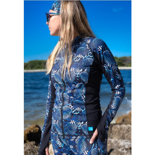 SpaceFish Army - Angel Hypnosis Zip Rash Guard