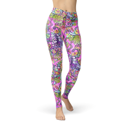 Women's Leggings Octofloral Splatterparty XS Women's Leggings Octofloral Splatterparty XS