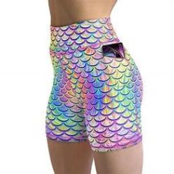 Spacefish Army Eco-Friendly Psychedelic Mermaid Shorts