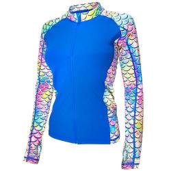 Spacefish Army Eco-Friendly Full Zip Up Psychedelic Mermaid Rashguard