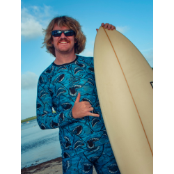 Spacefish Army MENS Eco-Friendly Shark Camo Rashguard