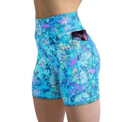 Spacefish Army Eco-Friendly Turtle Tie Dye Shorts