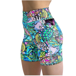 Spacefish Army Eco-Friendly Neon Fish Frenzy Shorts Spacefish Army Eco-Friendly Neon Fish Frenzy Shorts