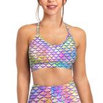 Spacefish Army Psychedelic Mermaid Bikini Sports Bra Hybrid XS Spacefish Army Psychedelic Mermaid Bikini Sports Bra Hybrid XS