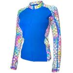 Spacefish Army Women's Full Zip Up Rashguard Psychedelic Mermaid 2X
