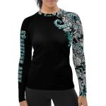Spacefish Army Electric Blue Octofloral Rashguard XS Spacefish Army Electric Blue Octofloral Rashguard XS