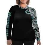 Spacefish Army Electric Blue Octofloral Rashguard 2X