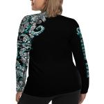 Spacefish Army Plus Size Electric Blue Octofloral Rashguard