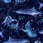 Spacefish Army Eco-Friendly Whale Shark Wonderland Contour Legging