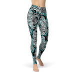 Spacefish Army Electric Blue Octofloral Legging XS