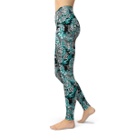 Spacefish Army Eco-Friendly Electric Blue Octofloral Contour Legging