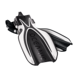 MANTA RAY FIN, WHITE/BLACK, XL MANTA RAY FIN, WHITE/BLACK, XL