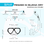 Cressi Pegaso & Iguana Semi-Dry Kid's Snorkeling Set