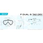 Cressi F-Dual & Tao Dry Snorkel Set