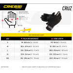Cressi Cruz 3mm Neoprene Gloves