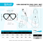 Cressi Mini Bonete Dry Youth Snorkel Set