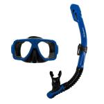 Adult Mask & Snorkel Set Blue/Black Silicone Adult Mask & Snorkel Set Blue/Black Silicone