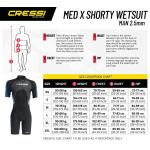 Cressi Med X 2.5mm Men's Shorty Wetsuit