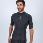 MEN'S SHORT SLEEVE HYDROSKIN BLACK LARGE MEN'S SHORT SLEEVE HYDROSKIN BLACK LARGE