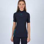 WOMEN'S SHORT SLEEVE HYDROSKIN MIDNIGHT NAVY L