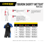 Cressi Tiburon 2mm Men's Shorty Wetsuit