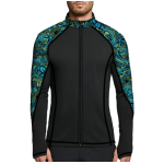 MENS ZIP RASH GUARDS HAMMERHEAD HIBISCUS XS