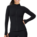 SpaceFish Army - WOMENS ZIP RASH GUARDS NIGHT DIVE BLACK