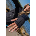 SpaceFish Army - WOMENS ZIP RASH GUARDS NIGHT DIVE BLACK