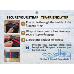 Luggage Strap - Embroidered - Red