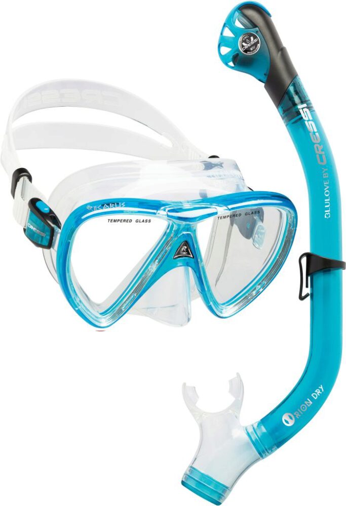 Cressi Ikarus & Orion Dry Snorkeling Set
