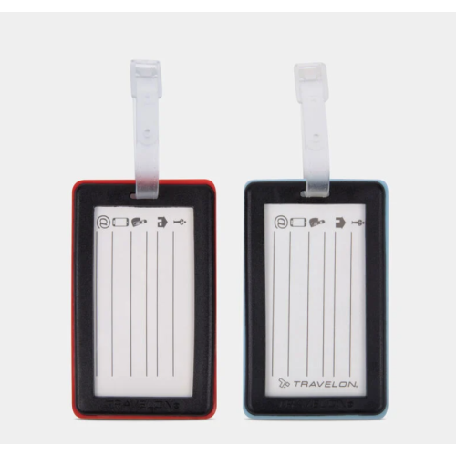 Set of 2 Luggage Tags - Passport Stamps