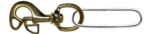 GEAR CLIP - SWIVEL WITH LOOP - LARGE - BRASS
