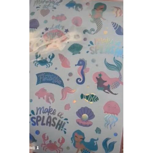Mermaid Themed Temporary Tattoos – Large Sheet