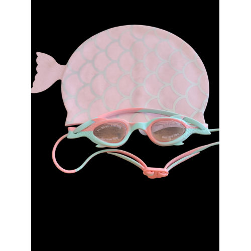 Fish Swim Goggles & Swim Cap Set