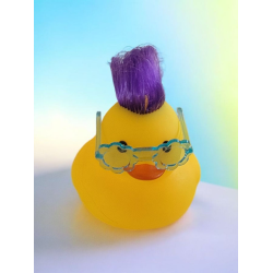 Rubber Duck with Hair and Sunglasses