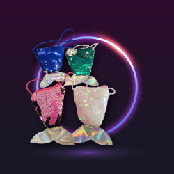 Sequined Mermaid Tail Purse